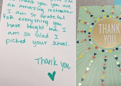 Student Thank you cards